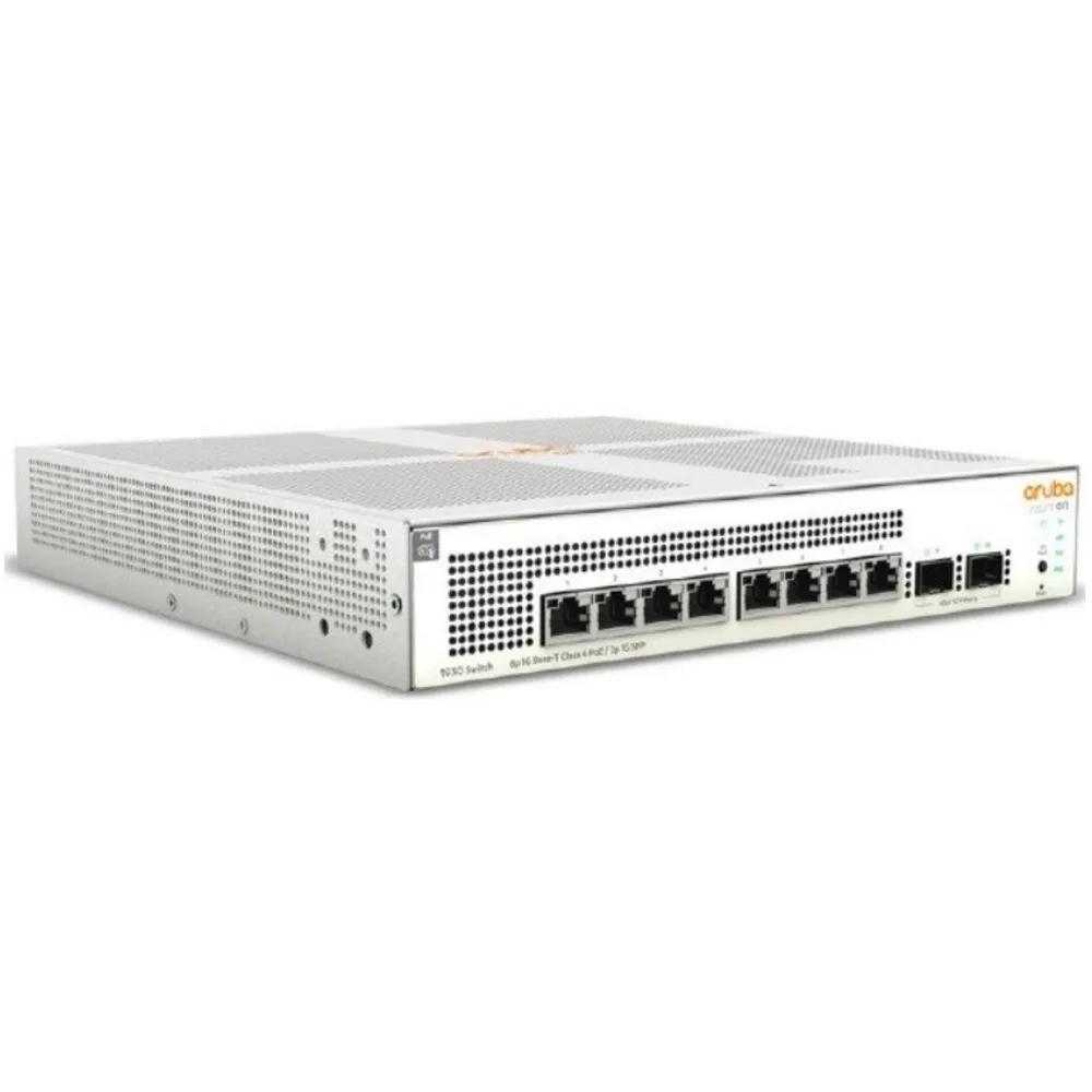 Switch HPE Aruba I-ON 1930 8 Portas Gigabit POE 124W + 2SFP (C/Gestão)