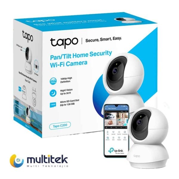 Câmara Wifi TP-Link C200 1080p FHD 360º Horizontal, 114º Vertical