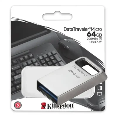Pen Drive Kingston DataTraveler Micro 64GB USB A 3.2 Metal Premium