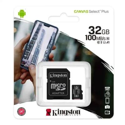 Cartão de Memoria Micro SD Kingston 32GB CL10 c/ Adaptador