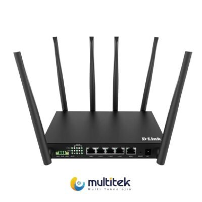 Router Wifi D-Link, 300Mbps, GSM 4G LTE 150Mbps Down 50Mbps Up, 4x Portas LAN Gigabit, 1x Porta WAN Gigabit, 2x Slot SIM, VPN