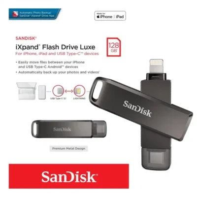 Pen Drive Scandisk Ixpand 128GB USB C / Apple Lighting