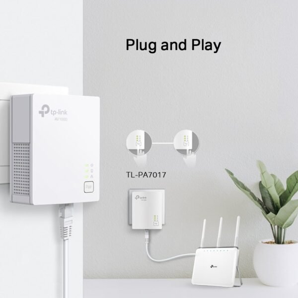 Powerline TP-Link Starter Kit AV1000, Gigabit. (Transmissão de Dados Sobre o Circuito Eléctrico) - Image 3