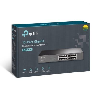Switch TP-Link 16 Portas 10/100/1000 Desktop/Rackmount (S/ Gestão)