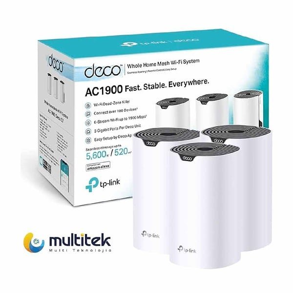 Router Wifi TP-Link AC1200Mbps, Mesh 2x Portas Gigabit, 3 Pack