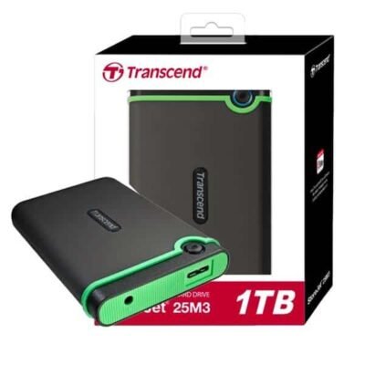 Disco Duro Externo Transcend 25M3, 2.5″, 1TB, Micro USB 3.1, Cinza Verde