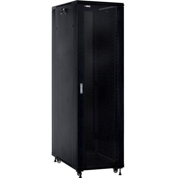 Bastidor de Rede WP Rack 42U (A*L*P-2055x600x1000), 19″, c/ Porta de Metal Perfurado, Cor Preto