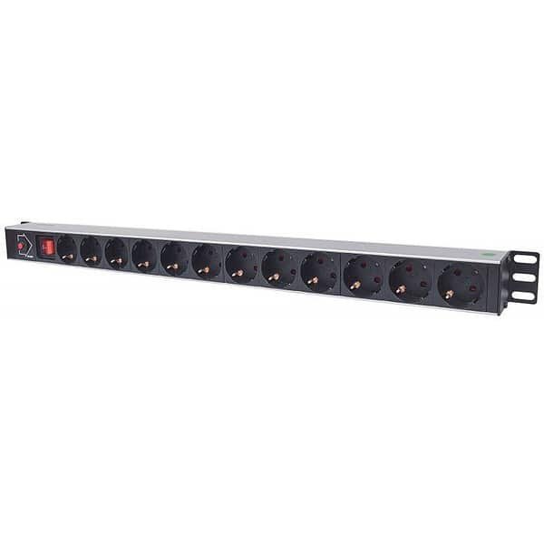 PDU Intellinet Rackmount Vertical, 1U, 12 Ligações, EU Plug, Cabo de 3m