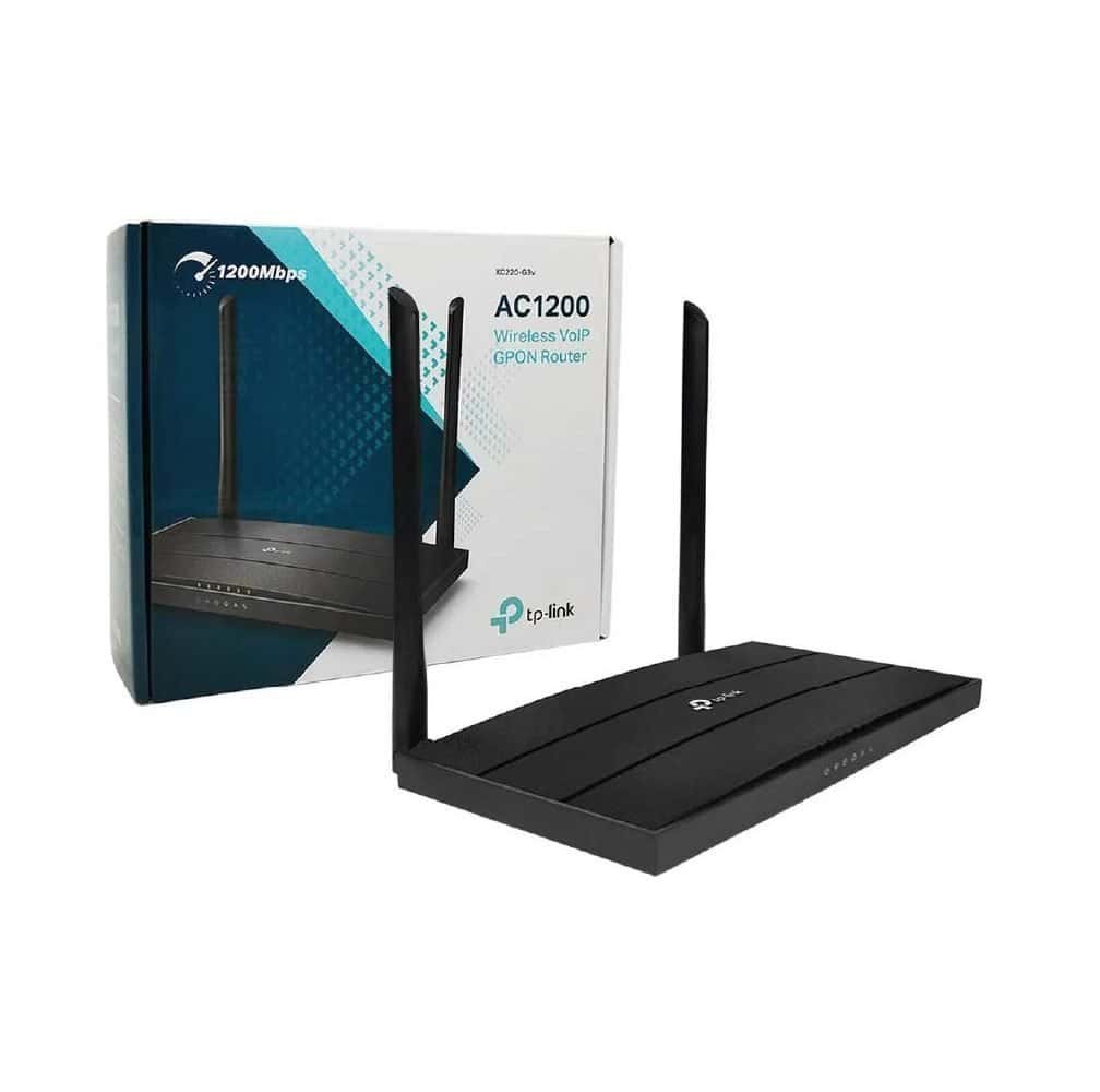 Router Wifi TP-Link AC1200Mbps, 2x Antenas, GPON VOIP,  4x Portas LAN Gigabit,