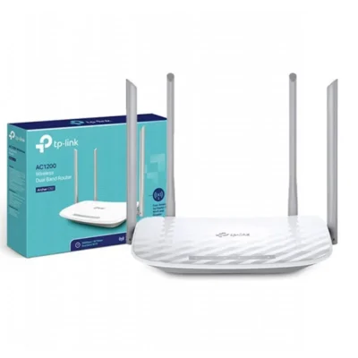 Router Wifi TP-Link AC1200Mbps, 1x Porta 10/100 WAN, 4x Portas LAN 10/100, 4x Antenas