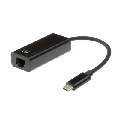 Adaptador de Rede USB-C Ewent EW9828 Gigabit Preto