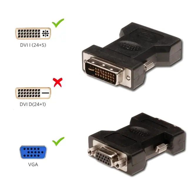 Adaptador de Video Ewent DVI-I para VGA 1080P 3 Adaptador de Video Ewent DVI-I para VGA 1080P - EC1250