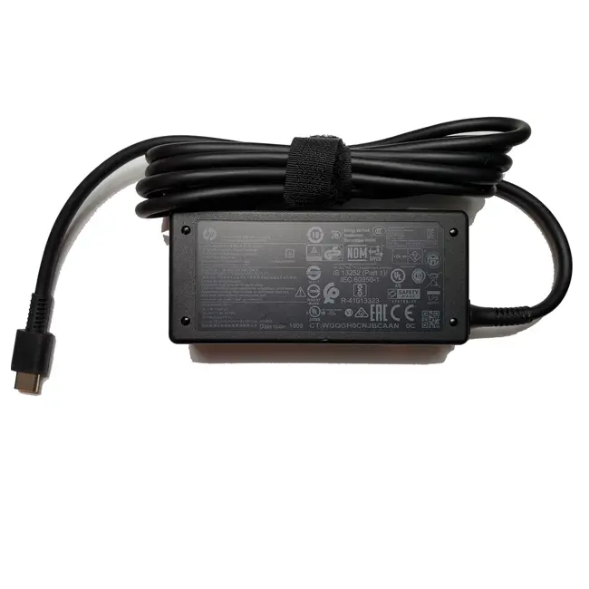 Carregador USB C HP LC 45W Preto 1 Carregador USB C HP LC 45W Preto - 1MZ01AA