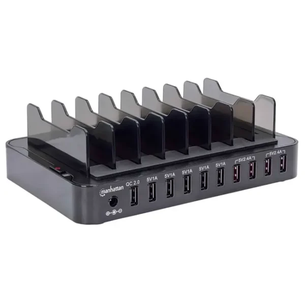 Estação de Carregamento p/ Dispositvos Móveis 76W 12A 10x USB QC2.0 - 180009