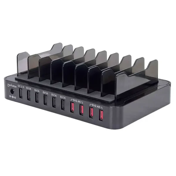Estação de Carregamento p/ Dispositvos Móveis 76W 12A 10x USB QC2.0 - 180009