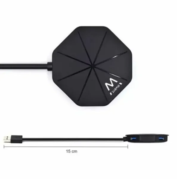 Hub USB A Ewent 4xUSB A 3.2 Preto - EW1138