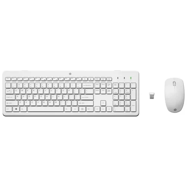 Kit Teclado e Rato Sem Fios HP 230 PT-PT Branco - 3L1F0AA