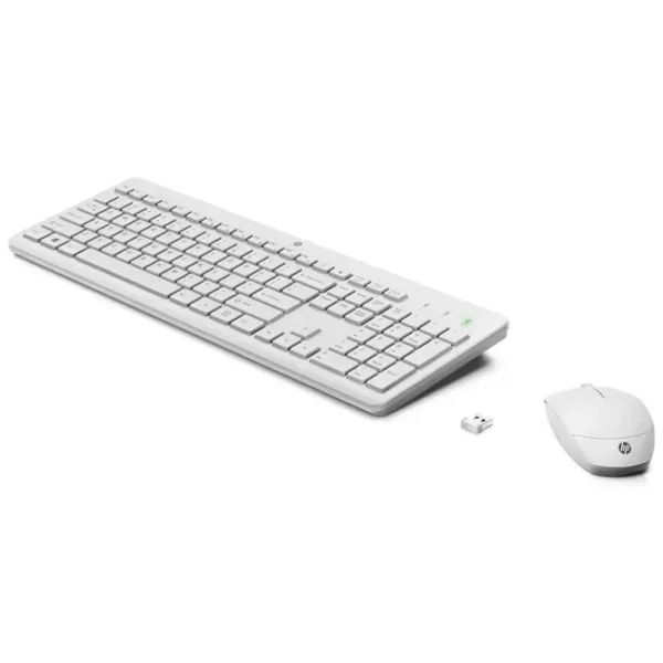 Kit Teclado e Rato Sem Fios HP 230 PT-PT Branco - 3L1F0AA