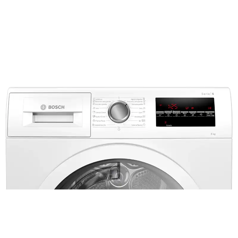 Maquina de Secar Roupa Bosch Serie 6, 8KG, Branca 3 Maquina de Secar Roupa Bosch Serie 6 WTG86260ES