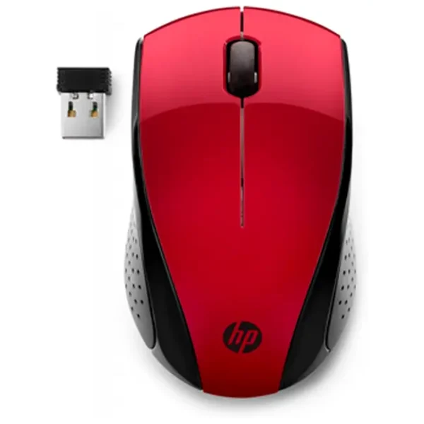 Rato Sem Fio HP 220 Wifi 2.4Ghz USB-A Vermelho - 7KX10AA