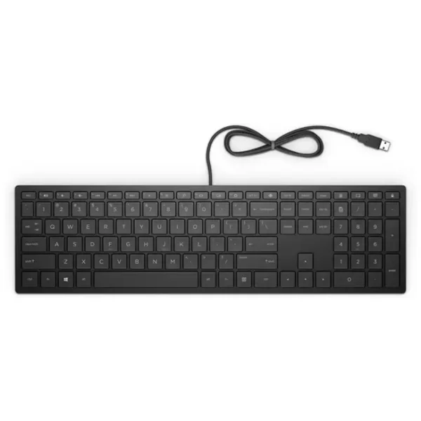 Teclado Com Fio HP 300 USB PT-PT Preto - 4CE96AA