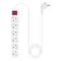 Bloco de 6 Tomadas Wintech c/ Interruptor 1.5M, 2500W Branca - E15-O6WHS Bloco de 6 Tomadas Wintech c/ Interruptor 5M, 2500W Branca - E05-O6WHS