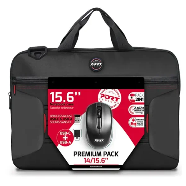 Bolsa Para Computador + Rato Port Designs 14"a 15" Preta - 501873