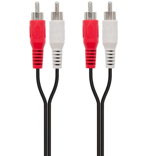 Cabo de Audio Ewent 2x RCA(M) Para 2x RCA(M) 2M - EC1602
