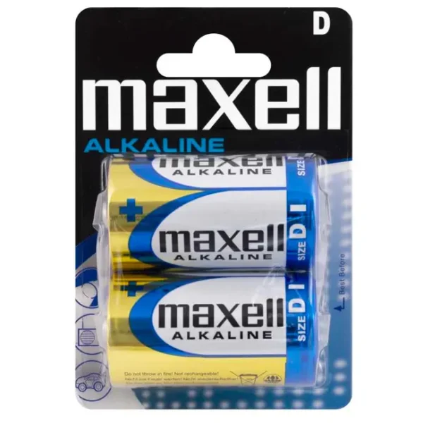 Pilhas D Alcalina Maxell LR20 2un - 4902580161170