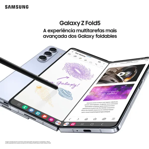 Smartphone Samsung Galaxy Z Fold 5 7.6" 12GB/512GB Dual SIM Phantom Black - SM-F946BZKDAFC