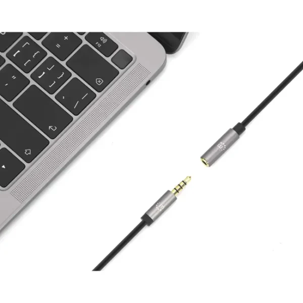 Adaptador de Áudio 3.5mm Macho Para 3.5mm Fêmea Manhattan 1M - 356022