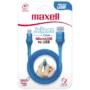 Cabo USB-A Para Micro-USB 2.1A Maxell Carregamento Rápido 1.5M Azul - 348213