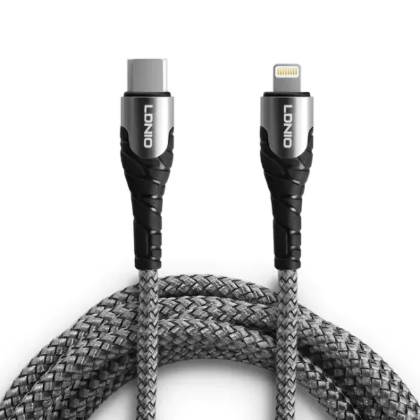 Cabo USB-C Para Lightning Ldnio 18W 2M Carregamento Rapido Cinza - LC112