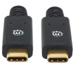 Cabo USB-C Para USB-C 60W 3.0A Manhattan 2M Preto - 354905