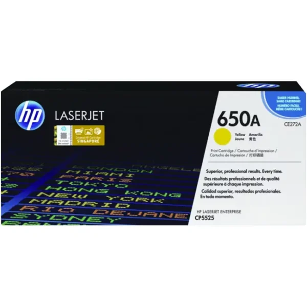 Toner HP 650A Amarelo CE272A 15.000 Pag.
