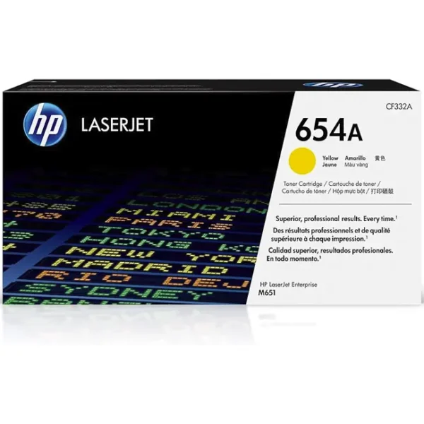 Toner HP 654A Amarelo CF332A 15.000 Pag.