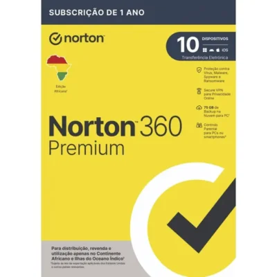 Antivírus Norton 360 Premium 75GB 1User 10PC Anual FTP