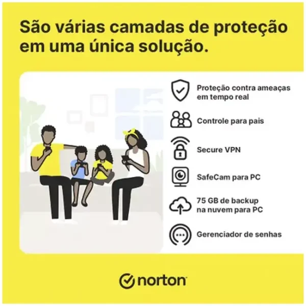 Antivírus Norton 360 Premium 75GB 1User 10PC Anual FTP - Image 2