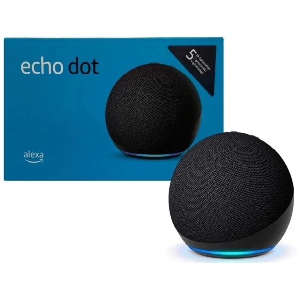 Coluna Inteligente Amazon Echo Dot 5ª Geração Alexa Preta B09B8V1LZ3