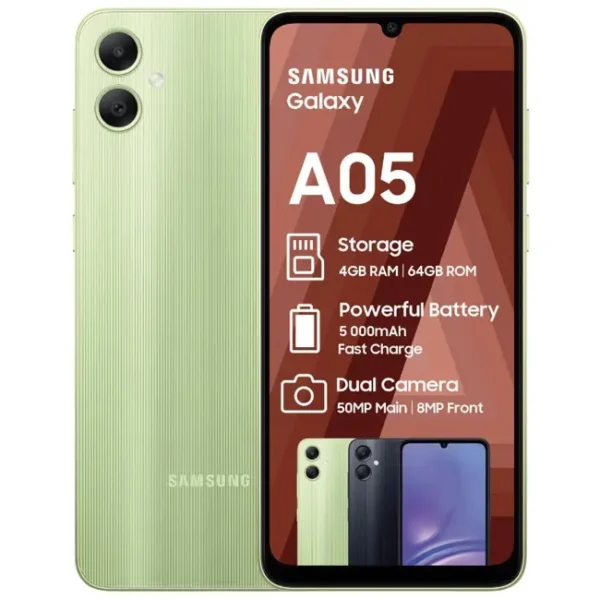 Smartphone Samsung Galaxy A05 6.7" 4GB 64GB Dual Sim Verde SM-A055FLGDAFC