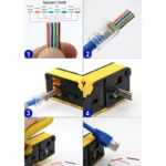 Alicate de Crimpagem Ewent EW9006 p/ RJ45/RJ11/RJ12 Preto/Amarelo