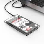 Caixa Externa Para HDD 2.5″ Orico SATA Para USB-C 3.1 Transparente
