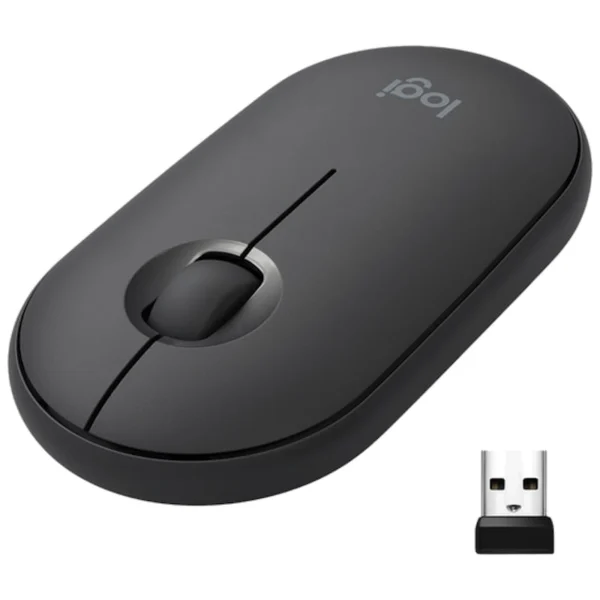 Rato Sem Fio Logitech Pebble M350 Bluetooth 1000 DPI Preto 910-005718