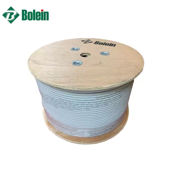 Bobine de Cabo Blindado S/FTP Bolein CAT6A 305M 23AWG LSZH Cinza