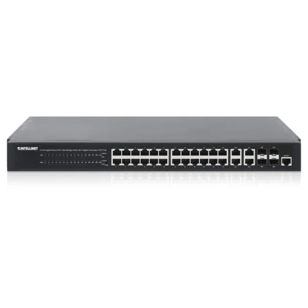 Switch 24 Portas Giga POE Intellinet + 4 Giga Gestão + Portas Combo Base-T/SFP 561426