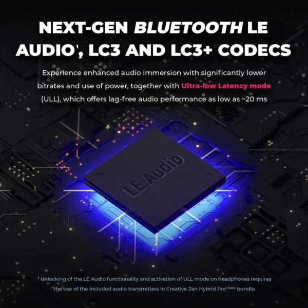 Auscultadores Creative Zen Hybrid Pro Classic Sem Fios Bluetooth ANC Pretos