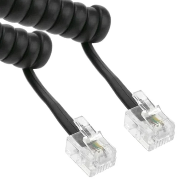 Cabo Espiral RJ11 Para Telefone Fixo cabo rj11 2m