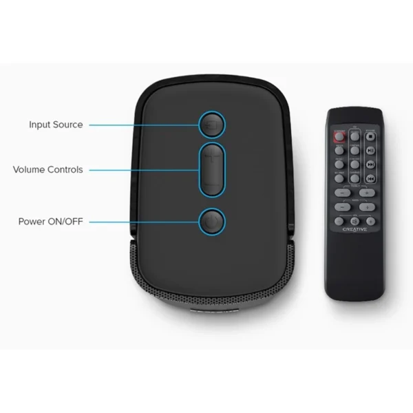 Colunas Creative 2.0 T100 Wireless BT Preto 51MF1690AA000