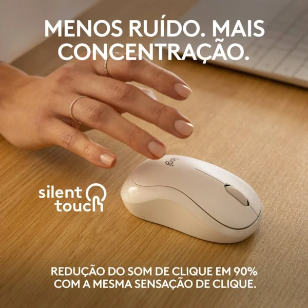Rato Óptico Logitech M240 Silent Bluetooth 4000DPI Branco 910-007120