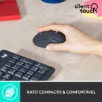 Teclado + Rato Logitech MK295 Silent Wireless Combo PT Graphite 920-009870